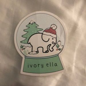 Snow globe ivory Ella sticker